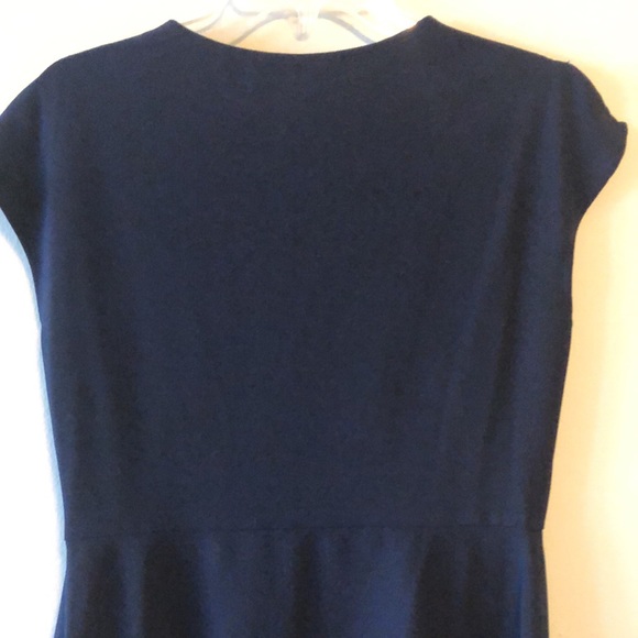 Nanette Lepore Dress Faux Wrap Blue SZ 10 - Picture 7 of 10